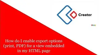 How do I enable export options (print, PDF) for a view embedded in my HTML page? | Creator database