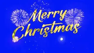 Green Screen Merry Christmas Golden Text Animation | 