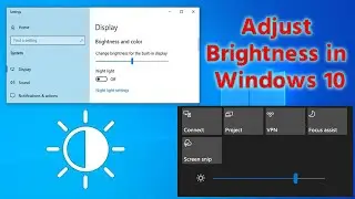 How to Adjust Brightness in Windows 10 // Fix Brightness Problem in All Windows 10