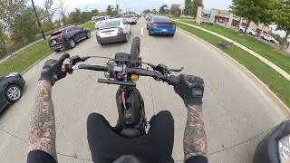 WHEELIES IN TRAFFIC!