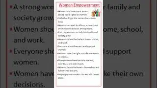 Essay on Women Empowerment 