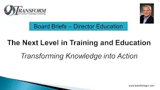 The Next Level in Director Training and Education