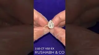 2.02 Carat Pear Diamond Engagement Ring