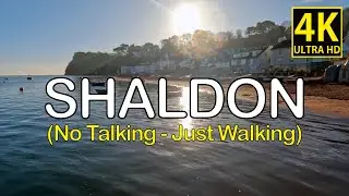 English village of Shaldon in Devon UK England Walking tour 4K winter (No talking just walking)