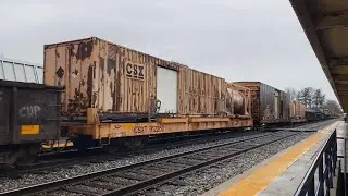 Interesting CSX Mixed Freight Train - Rockville, MD