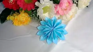 How to make paper flower/paper flower /easy paper flower /beautiful paper flower
