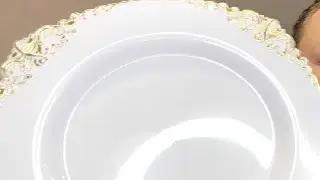 Nervure 175PCS White and Gold Plastic Plates   Gold Disposable Dinnerware Set Review