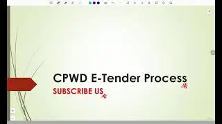 CPWD Etender Process || tender Process