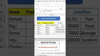 Day 27 Vlookup Approximate Match #excel #exceltips #exceltricks #exceltutorial #vlookup