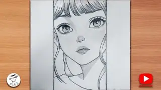 How to Draw anime girl | step by step drawing tutorial | Easy drawing for beginners