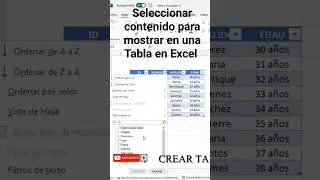 Como SELECCIONAR el CONTENIDO de una TABLA qué deseas MOSTRAR  en EXCEL