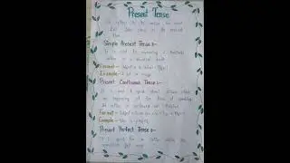 Project on Tenses | English assignment #shorts #project #english #assignment