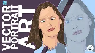 Drawing Vector Portrait Practice Session in Affinity Designer 🎨
