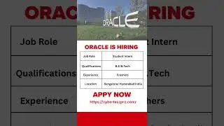 Oracle Internship 