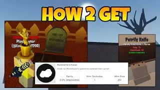 Knife Strife | How to get REVERSICLE'S CURSE BADGE and PETRIFY KNIFE | Roblox