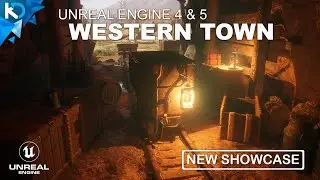 Western Desert Town - Mining Rail Spline - Unreal Engine 4 