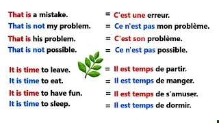 Phrases simples pour apprendre l'anglais facilement |✪✪easy sentences to learn french 🌿