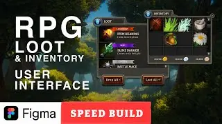 Figma Game UI Design - RPG Loot and Inventory Window in Figma