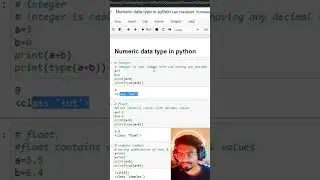 Numeric data type in python? 