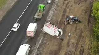 Авария, дтп. Трасса М-5 у Междуреченска 02.09.2021