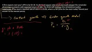 How to compute a stock price after finding the constant dividend growth rate