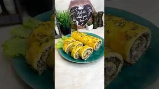 Картофельный рулет с мясной начинкой 