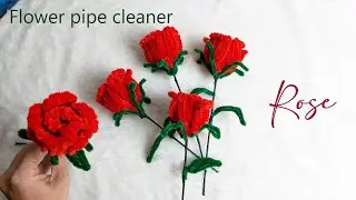 DIY Rose pipe cleaner- pipe cleaner flowers- DIY Mawar dari kawat bulu