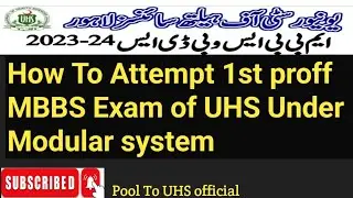 How To Attempt 1st proff MBBS Exam of UHS Under Modular system #uhs #uhslatestnews #modular