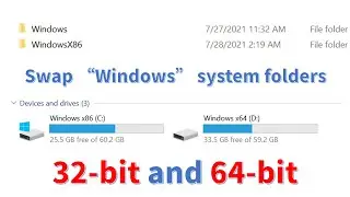 What happens if I swap the 32-bit system and 64-bit system folders?