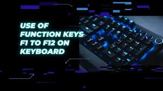 Use of function keys F1 to F12 on keyboard