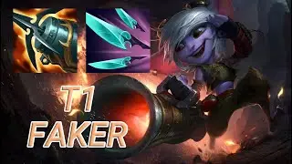 T1 Faker Tristana Mid VS Azir | KR Challenger Patch 13.18