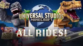Universal Studios Experience Minecraft Themepark | ALL RIDES POVS - Minecraft Bedrock Edition!
