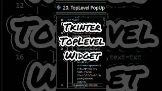 20. Toplevel Popup👌 | Python 
