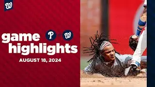 Nationals vs. Phillies Game Highlights (8/18/24) | MLB Highlights