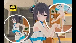 【Blue Archive MMD／4K／60FPS】Ryuuge Kisaki 【사뿐사뿐 (猫步轻悄)】