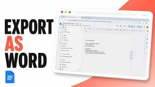 How to Convert a Google Docs File into Microsoft Word (Microsoft Word Export)