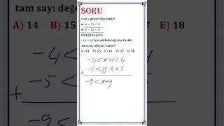 Mutlak Değerli Eşitsizlikler Klasik Önemli Bir Sorunun Çözümü 💥
