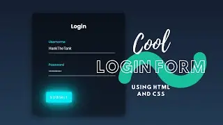 Login Form With Neon Hover Animations Using HTML and CSS