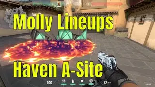 VALORANT - Brimstone - Post Plant Molly Lineups for Haven - A Site
