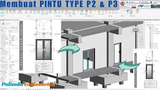 Tutorial Revit 44 - Membuat Family Pintu Type P2 dan P3