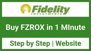 How to Buy FZROX on Fidelity | 2024 | Website