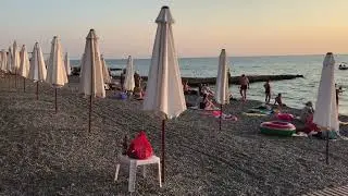 Адлер. Чкаловский пляж .Волшебный закат на море…