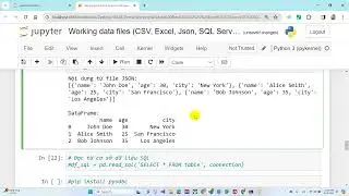 Working data files (CSV, Excel, Json, SQL Server) in Python