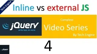 jquery tutorials series (Hindi) - 4. Inline vs External Javascript with example.