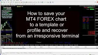 How to save your MT4 FOREX chart to a template or profile and recover from an irresponsive terminal