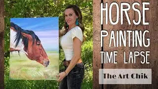 Horse Oil Painting Time Lapse Video - By Artist, Andrea Kirk | The Art Chik
