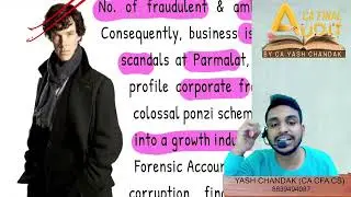 Forensic Accounting - CA Final Audit May 24