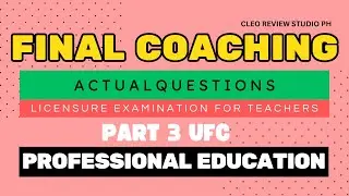 PROFESSIONAL EDUCATION FINAL COACHING SET A PART 12 THE ULTIMATE BLESSINGS