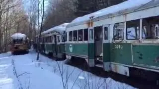 Wow! Abandoned Streetcar Trolley graveyard buried In Central Pennsylvania.