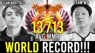 NEW DOTA WORLD RECORD with the MOST HIGHEST AVG MMR GAME EVER! (13,713)